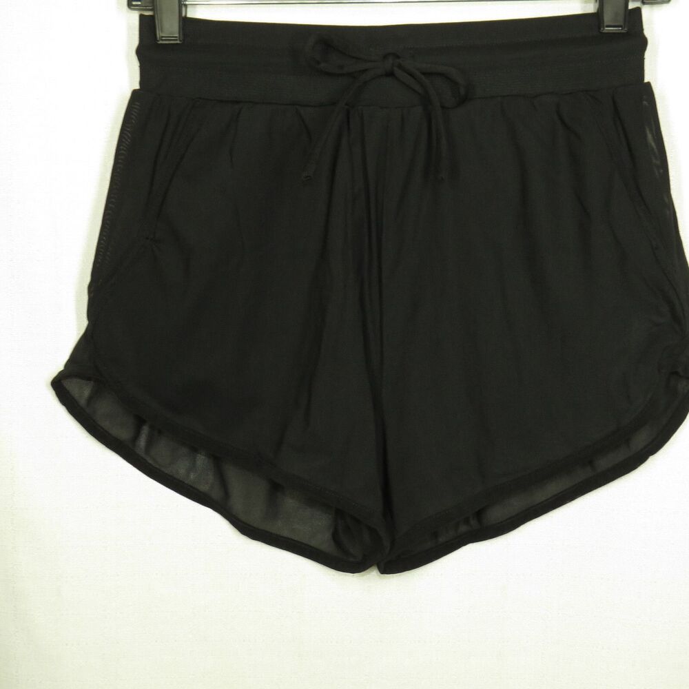Halara Black Mesh 2 in 1 Side Pocket Active Shorts Size XS - Picture 5 of 7